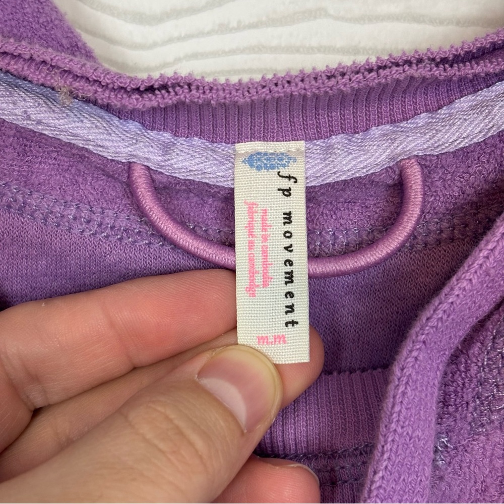Free People Movement Purple Radiant Hoodie Pullover Size Medium Cozy - Picture 4 of 11